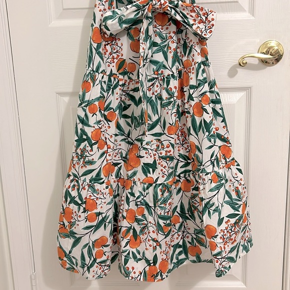 Rachel Parcell Printed Cotton Shirt Dress In Orange Blossom Cream NWT Size 0 - Picture 9 of 16